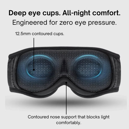 Mask for Sleep Headphones Bluetooth 3D Eye Mask Music Play Sleeping Headphones with Built-In HD Speaker