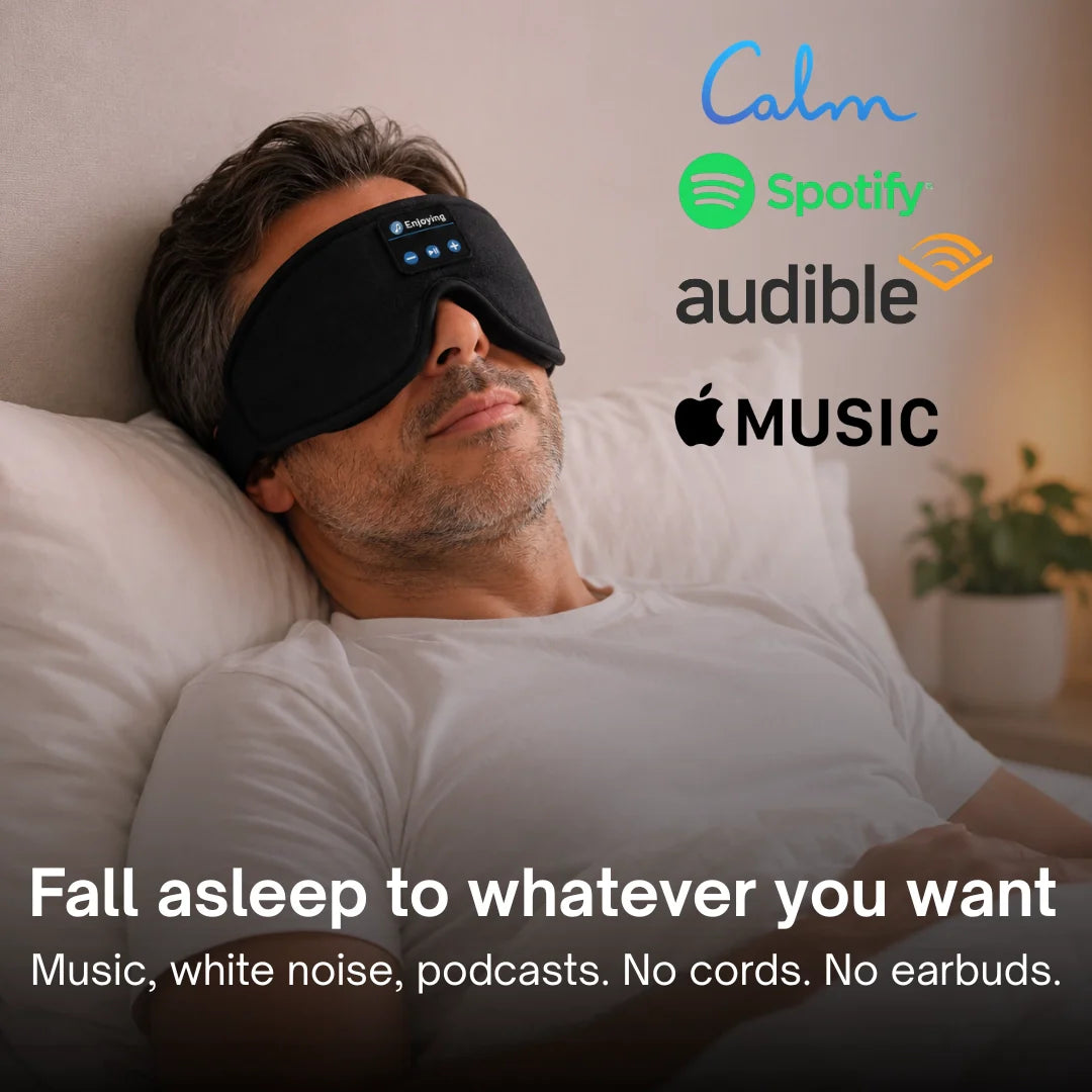 Mask for Sleep Headphones Bluetooth 3D Eye Mask Music Play Sleeping Headphones with Built-In HD Speaker