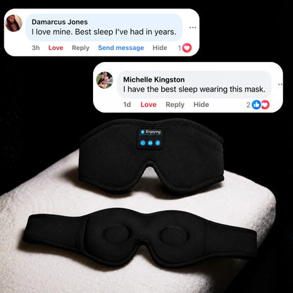 Mask for Sleep Headphones Bluetooth 3D Eye Mask Music Play Sleeping Headphones with Built-In HD Speaker
