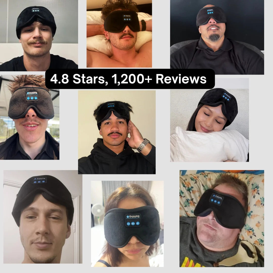 Mask for Sleep Headphones Bluetooth 3D Eye Mask Music Play Sleeping Headphones with Built-In HD Speaker