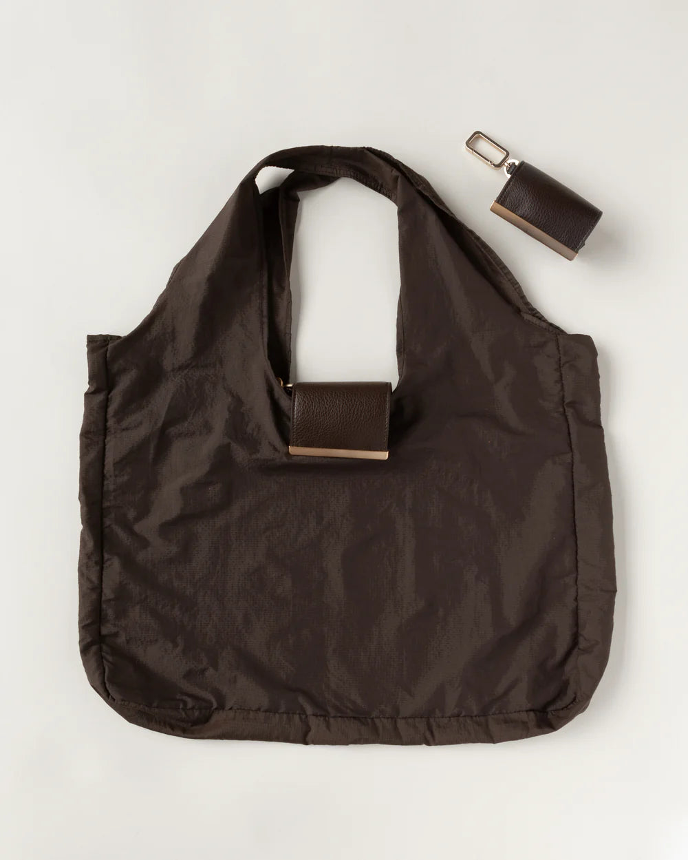 INS Style Nylon Keychain Storage Bag Large Capacity Foldable Shopping Tote Bag Portable Handbag Eco Reusable Shoulder Bag