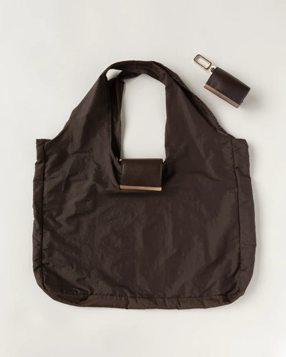INS Style Nylon Keychain Storage Bag Large Capacity Foldable Shopping Tote Bag Portable Handbag Eco Reusable Shoulder Bag