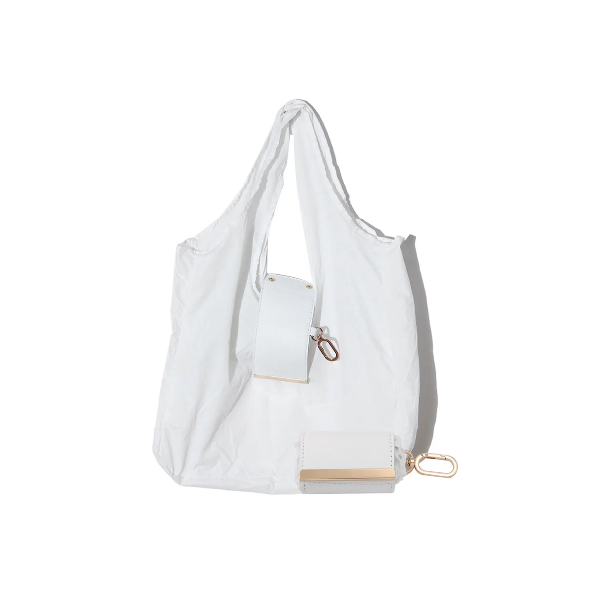 Ins-Style Keychain Storage Bag Nylon Waterproof Eco Friendly Shopping Bag Foldable Portable Handbag Single-Shoulder Underarm Bag