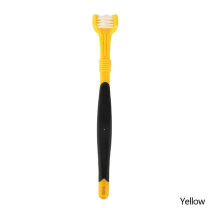 Three Sided Pet Toothbrush Three-Head Multi-Angle Toothbrush Cleaning Dog Cat Brush Bad Breath Teeth Care Tool Cleaning Mouth