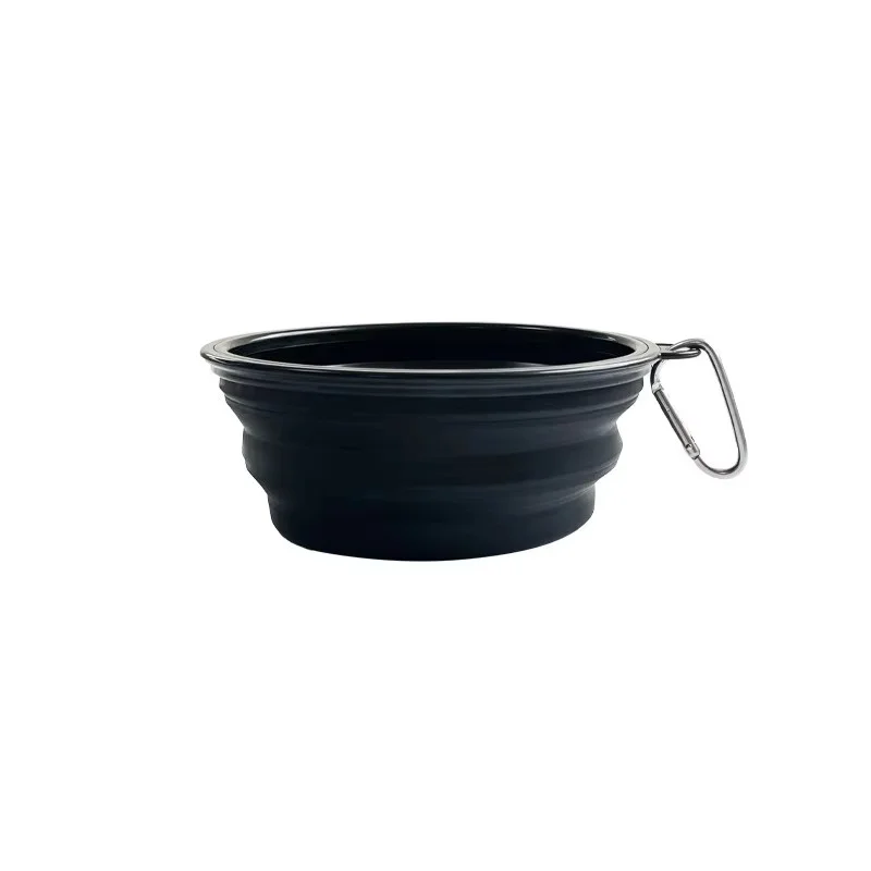 Foldable Collapsible Silicone Pet Feeding Bowl Portable Dog Cat Water Food Dish Outdoor Travel Camping Walking with Carabiner