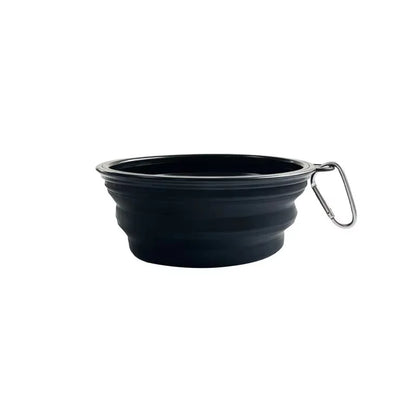 Foldable Collapsible Silicone Pet Feeding Bowl Portable Dog Cat Water Food Dish Outdoor Travel Camping Walking with Carabiner