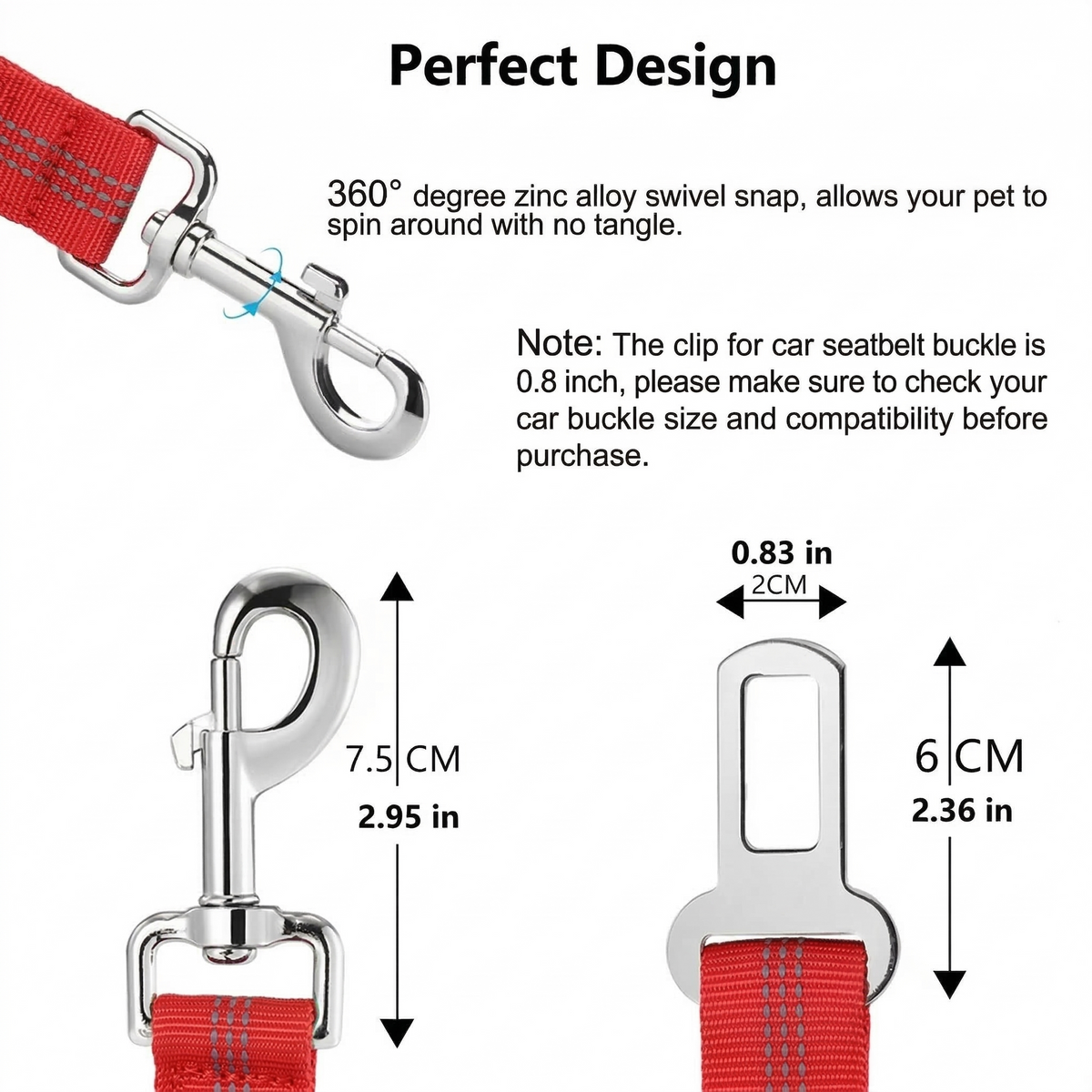Dog's Car Seat Belt