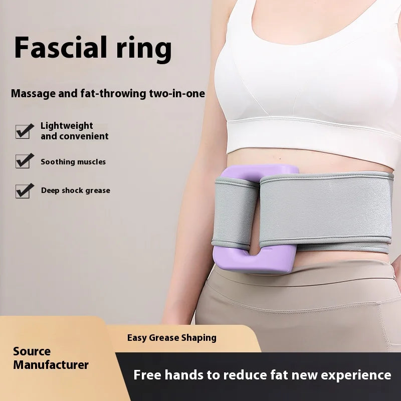 Massage Fascia Ring, Easy Exercise Tool, Fascia Vibration Ring with Massage Belt, 5 Vibration Modes, Deep Vibration Massage, USB