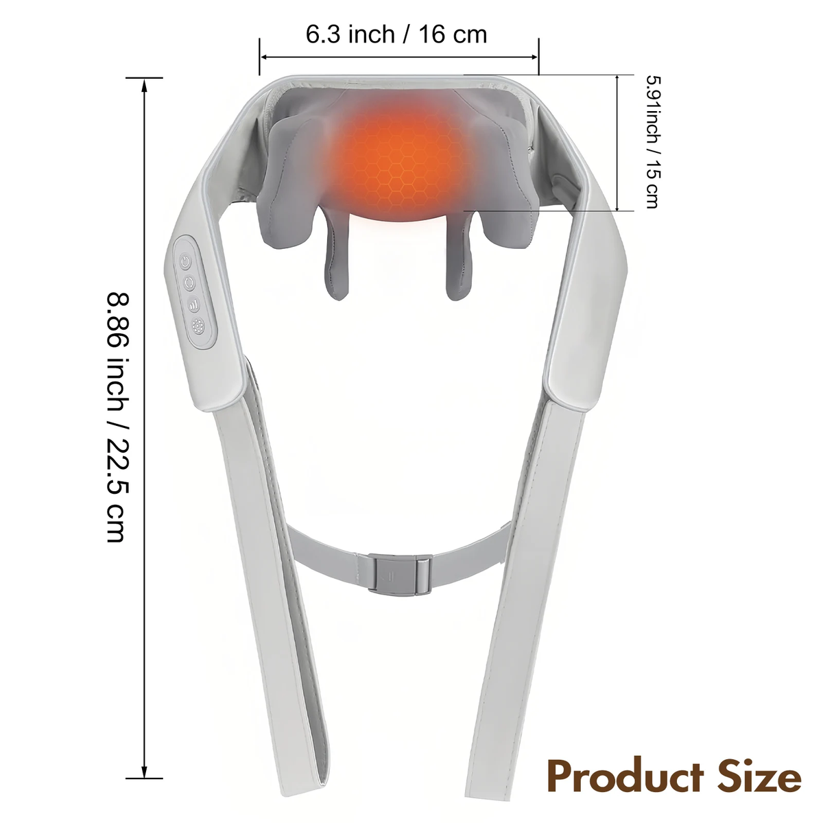 Shiatsu Neck and Back Massager with Heat Deep Tissue Massager for Back Feet and Neck Relaxation 6D Massage Heads 5 Heating
