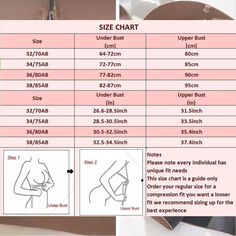 Front Closure Strapless Bras for Women Seamless Push up Brassiere Thick Soft Underwear Solid Color Adjustable Invisible Lingerie
