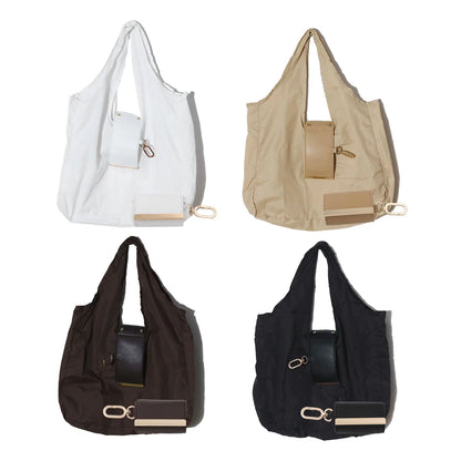 Ins-Style Keychain Storage Bag Nylon Waterproof Eco Friendly Shopping Bag Foldable Portable Handbag Single-Shoulder Underarm Bag