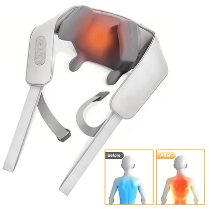 Shiatsu Neck and Back Massager with Heat Deep Tissue Massager for Back Feet and Neck Relaxation 6D Massage Heads 5 Heating