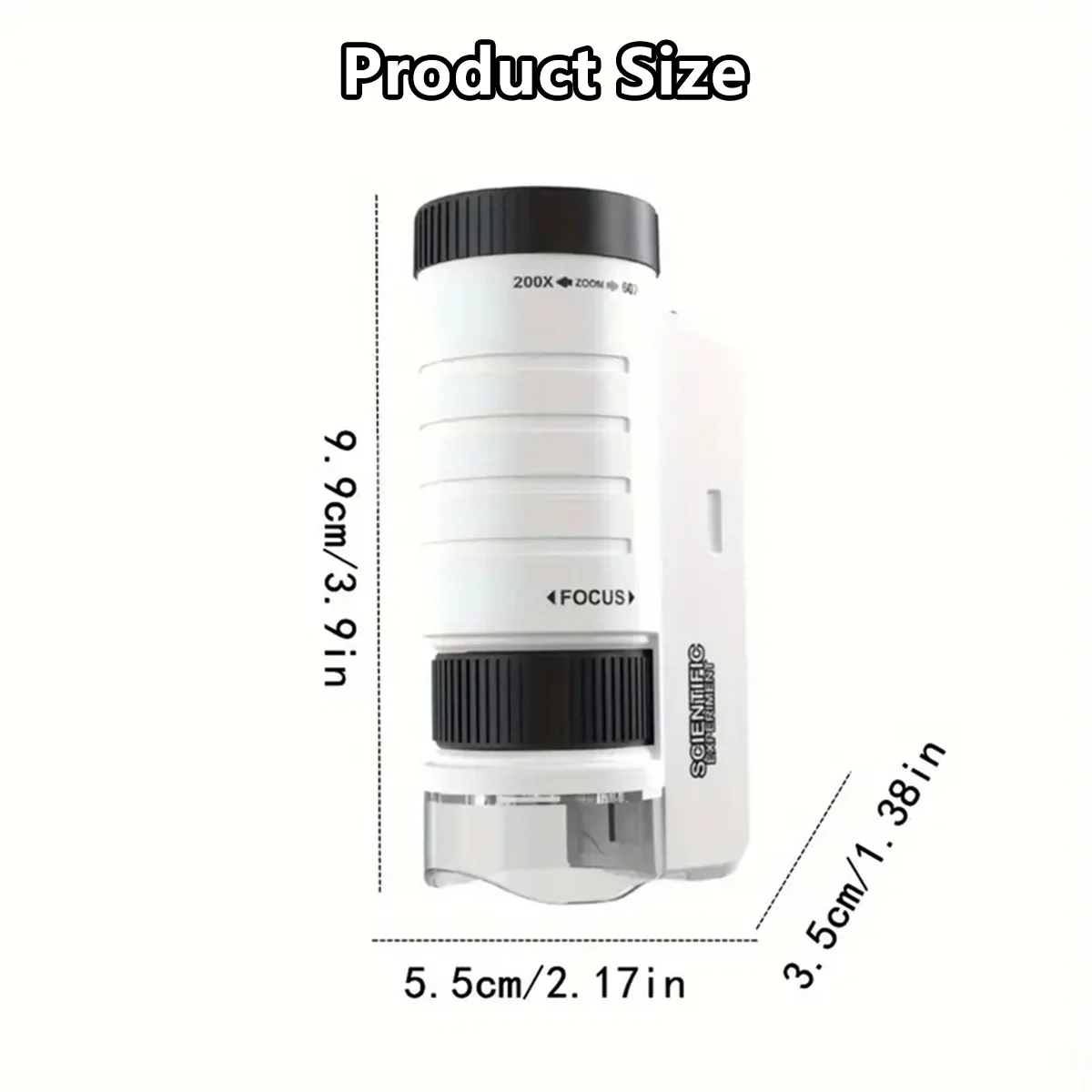 Pocket Microscope Kids Science Toy Kit 60-120X Educational STEM Toy Mini Handheld Microscope with LED Light Outdoor Children