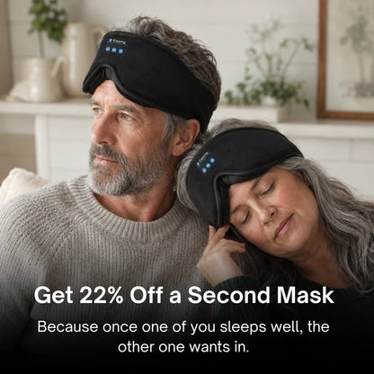 Mask for Sleep Headphones Bluetooth 3D Eye Mask Music Play Sleeping Headphones with Built-In HD Speaker